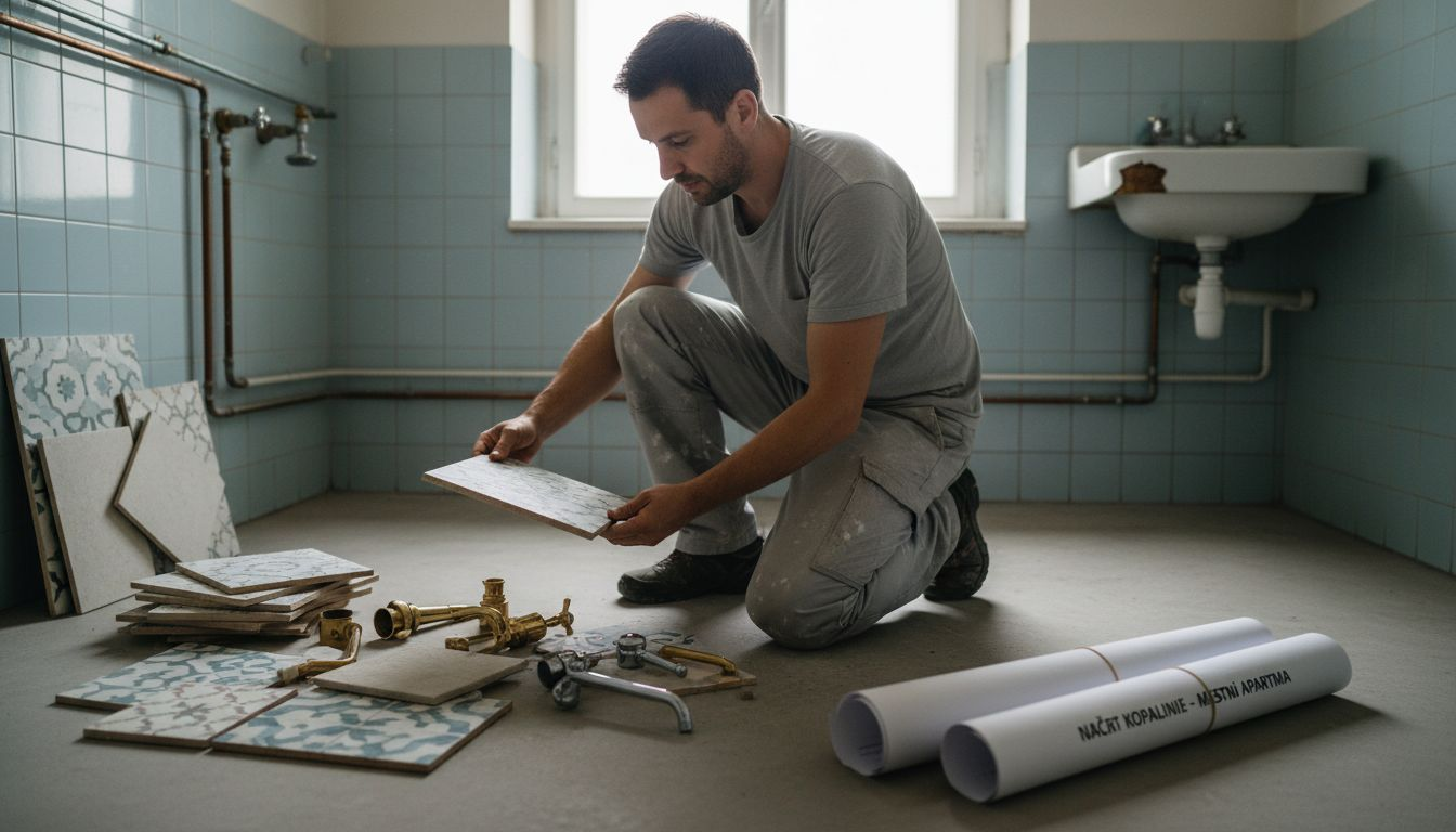 Izkušen mojster izbere najbolj moderne materiale za kopalnico, ki sledijo aktualnim trendom.