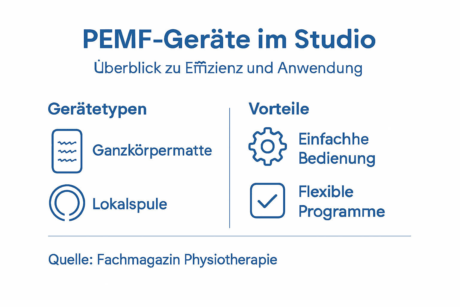 Übersicht: Welche PEMF-Geräte gibt es im Studio und welche Vorteile bieten sie?