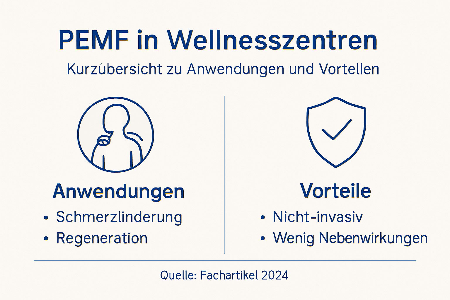 Grafik: Einsatzmöglichkeiten und Vorteile von Magnetfeldtherapie