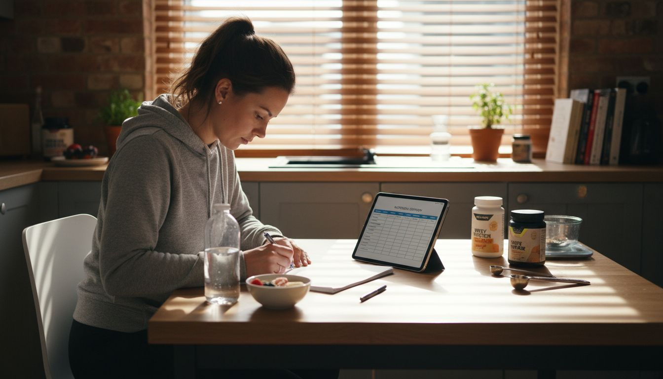 Woman planning personalised nutrition protocol