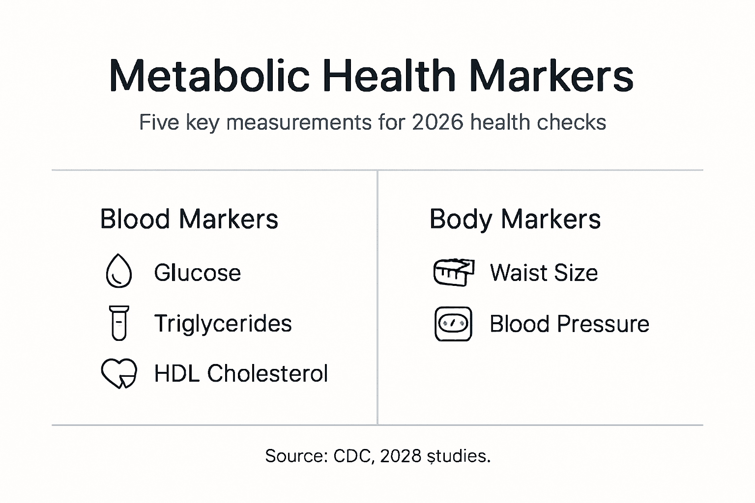 Infographic of key metabolic health markers