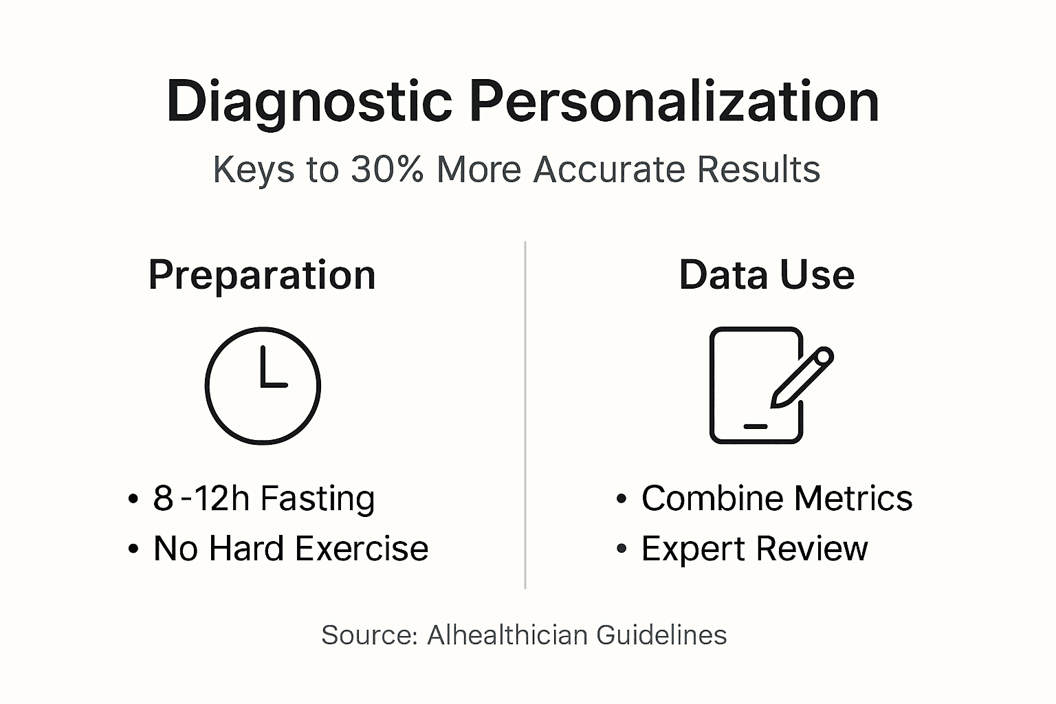 Infographic on diagnostic personalization steps