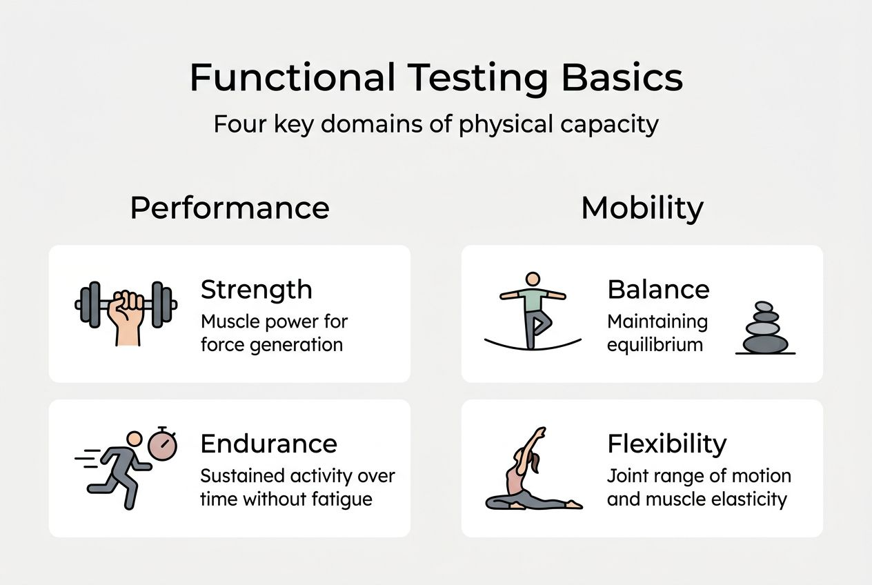 Infographic of functional testing key domains