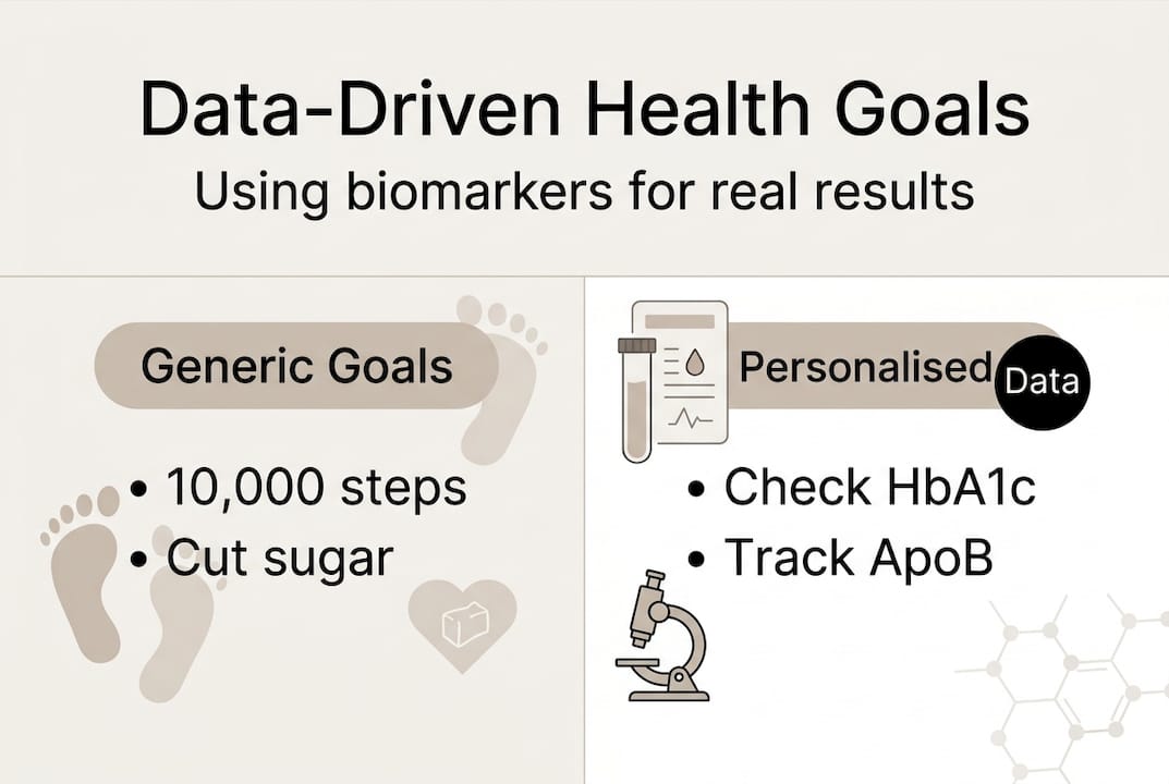 Infographic comparing generic and data-driven health goals