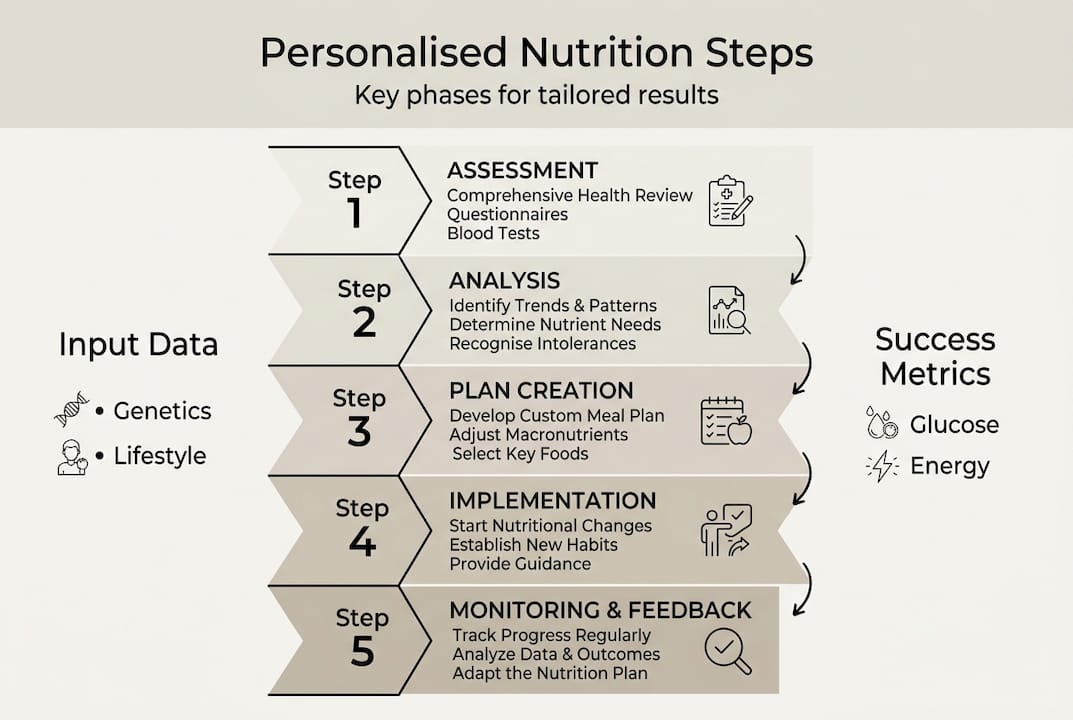 Infographic of nutrition personalisation step overview