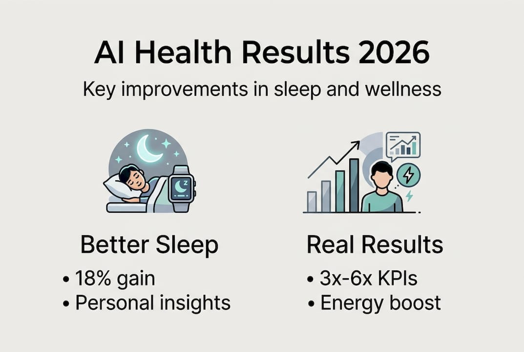 Infographic of AI sleep and wellness gains