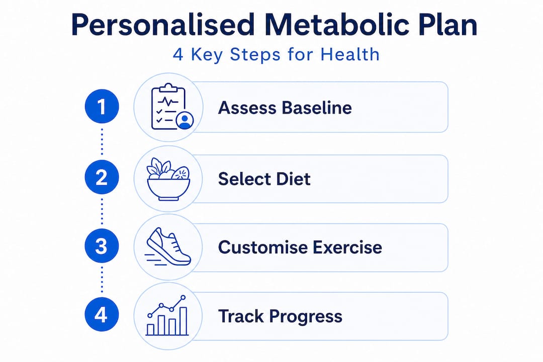 Infographic personalised metabolic health 4 steps