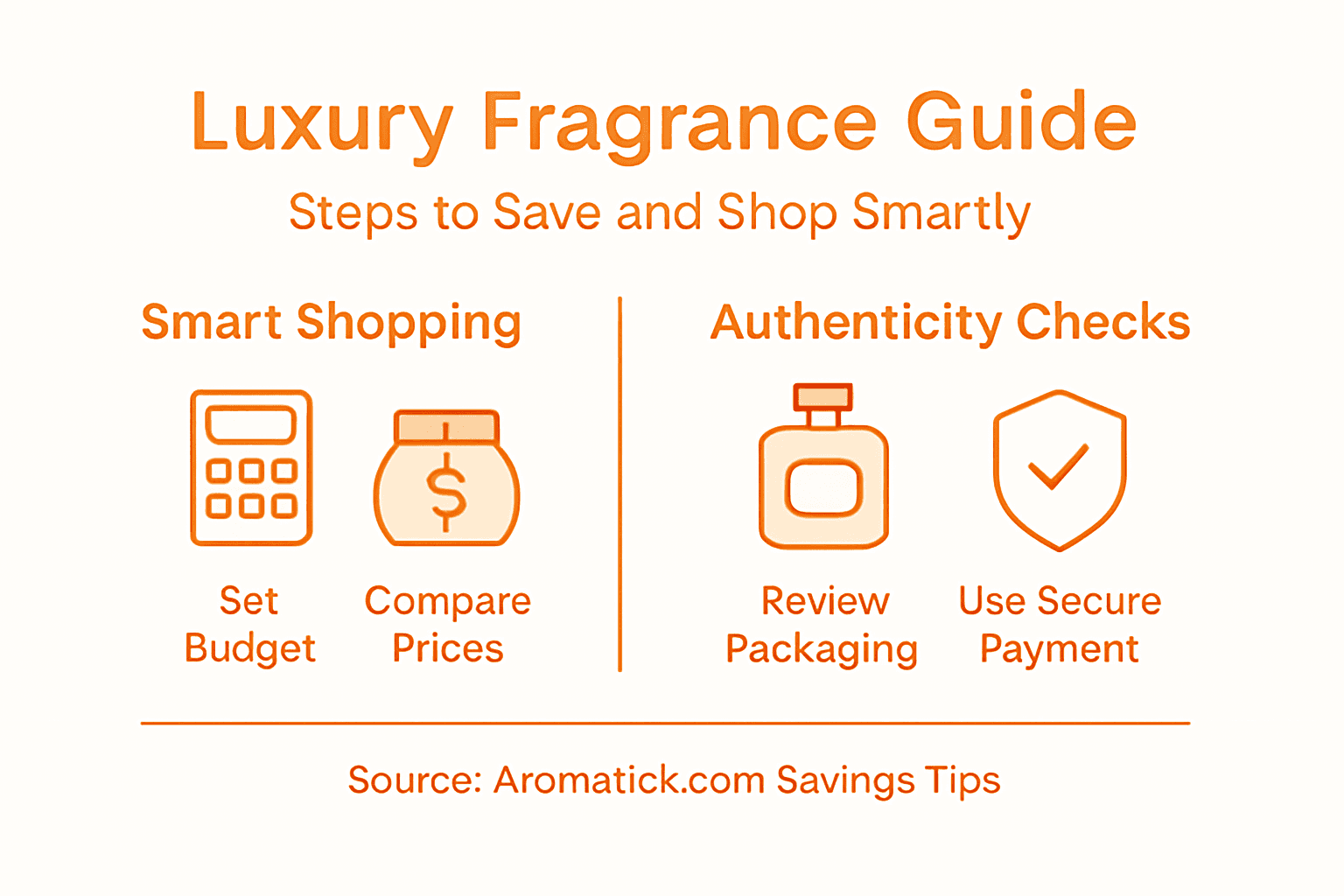 Infographic on fragrance shopping and authenticity