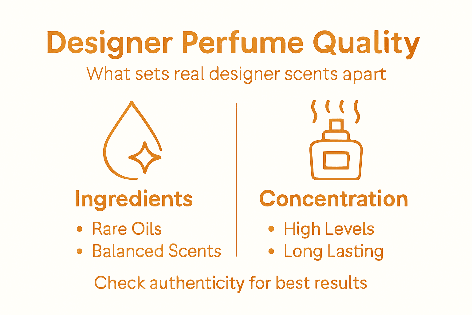 Infographic comparing designer perfume quality factors