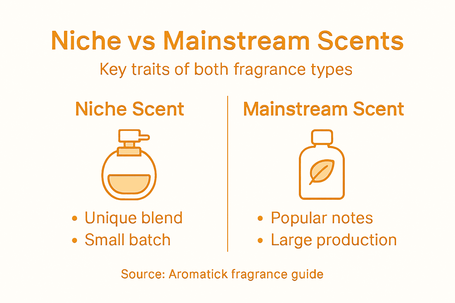 Infographic shows niche versus mainstream scent traits
