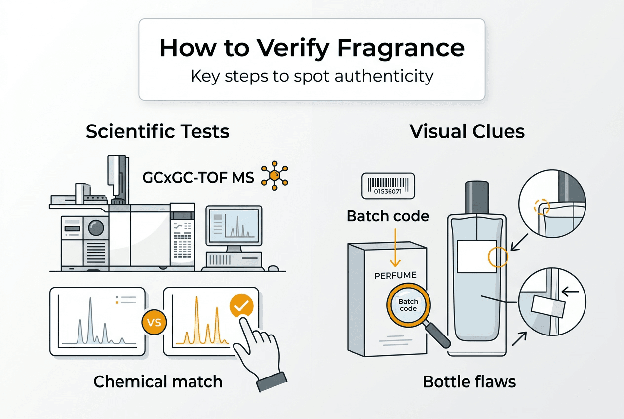 Infographic shows steps for fragrance verification