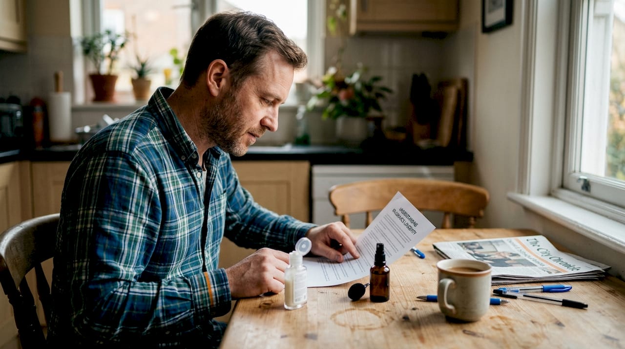 Man reads fragrance longevity skin tips