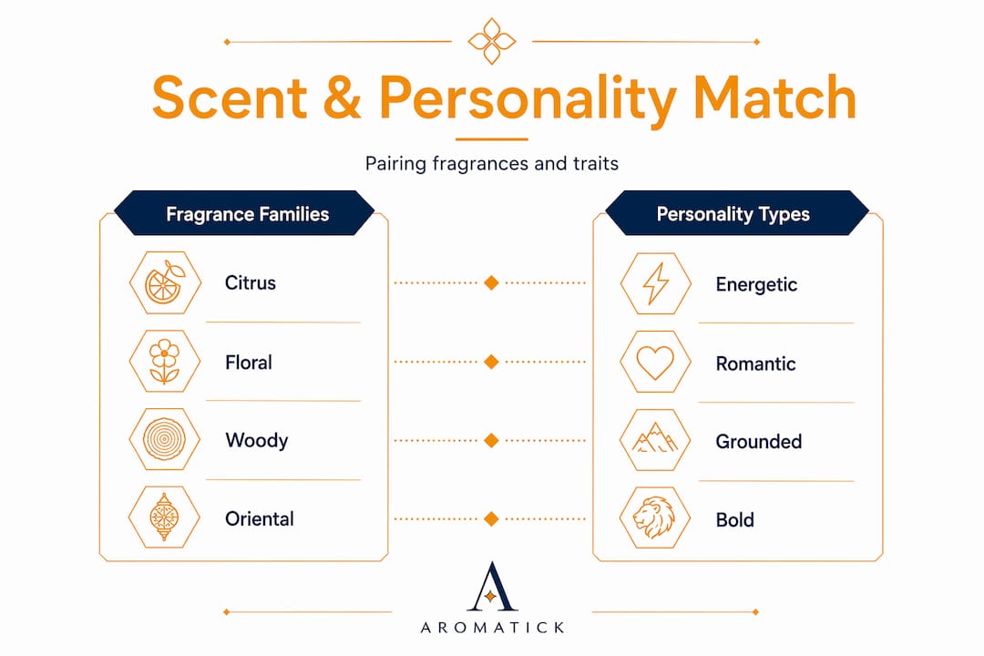 Infographic matching scent families to personalities