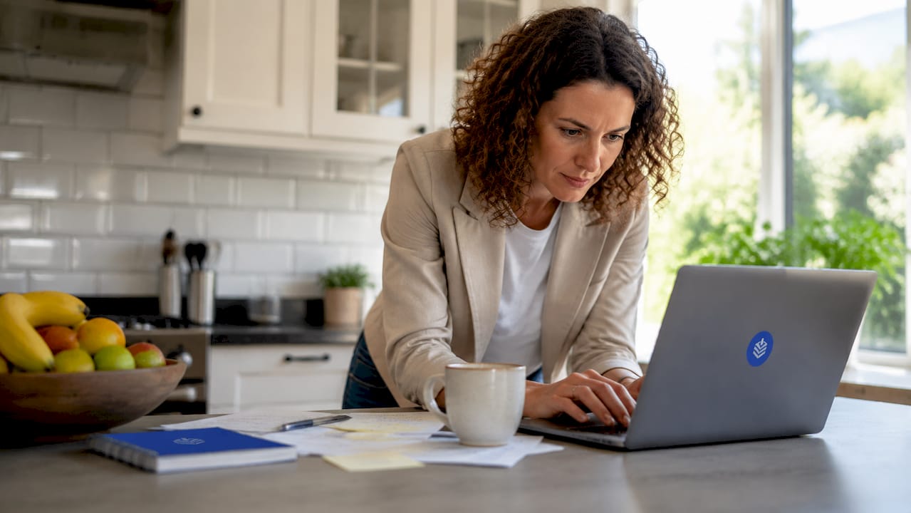 Woman analyzing ecommerce filters on laptop