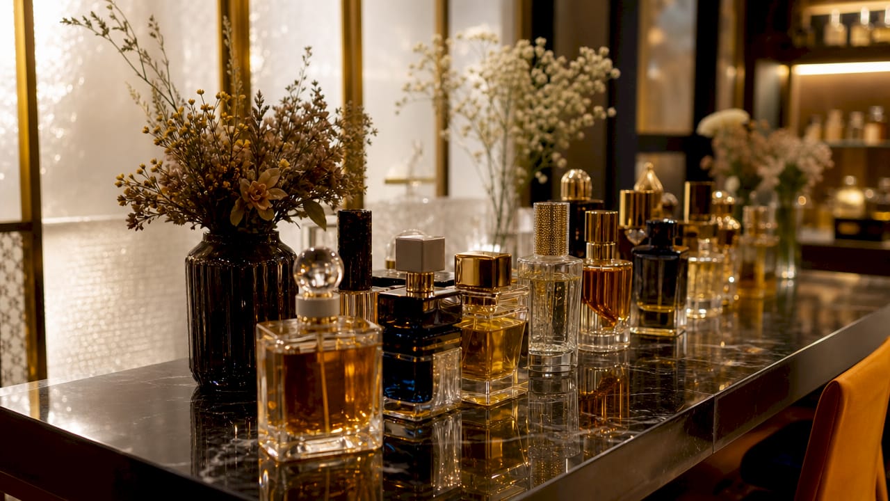 Perfume bottles with varied concentration levels