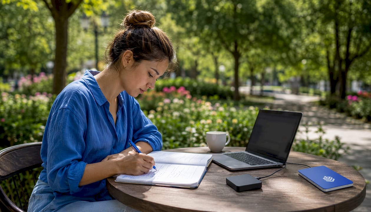 Analyst working on brand authority SEO reports