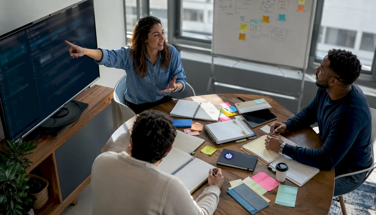 Marketing team reviewing paid search campaign data