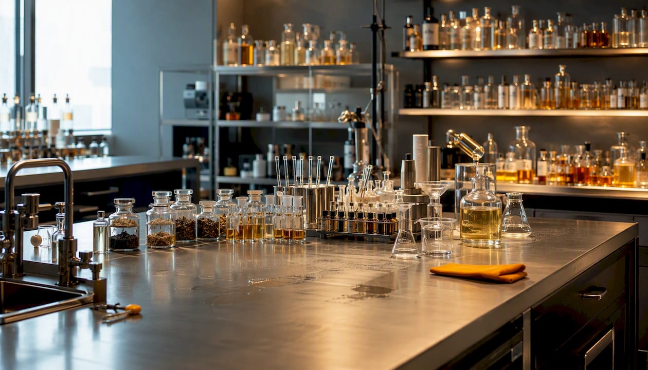 Lab equipment for fragrance testing procedures