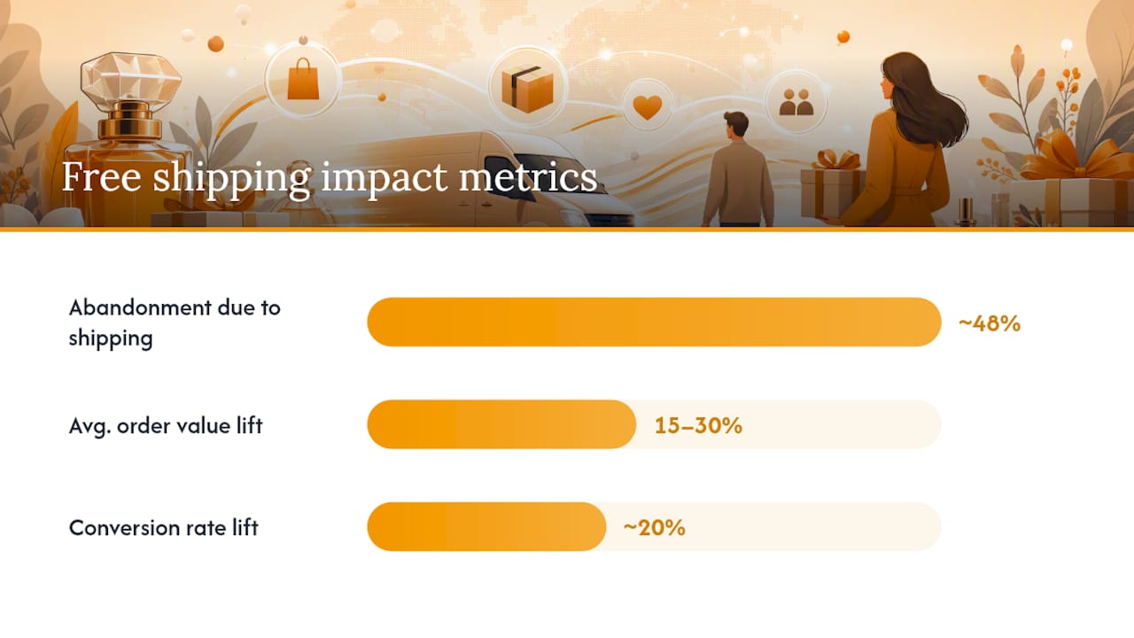 Diagram of free shipping impact metrics