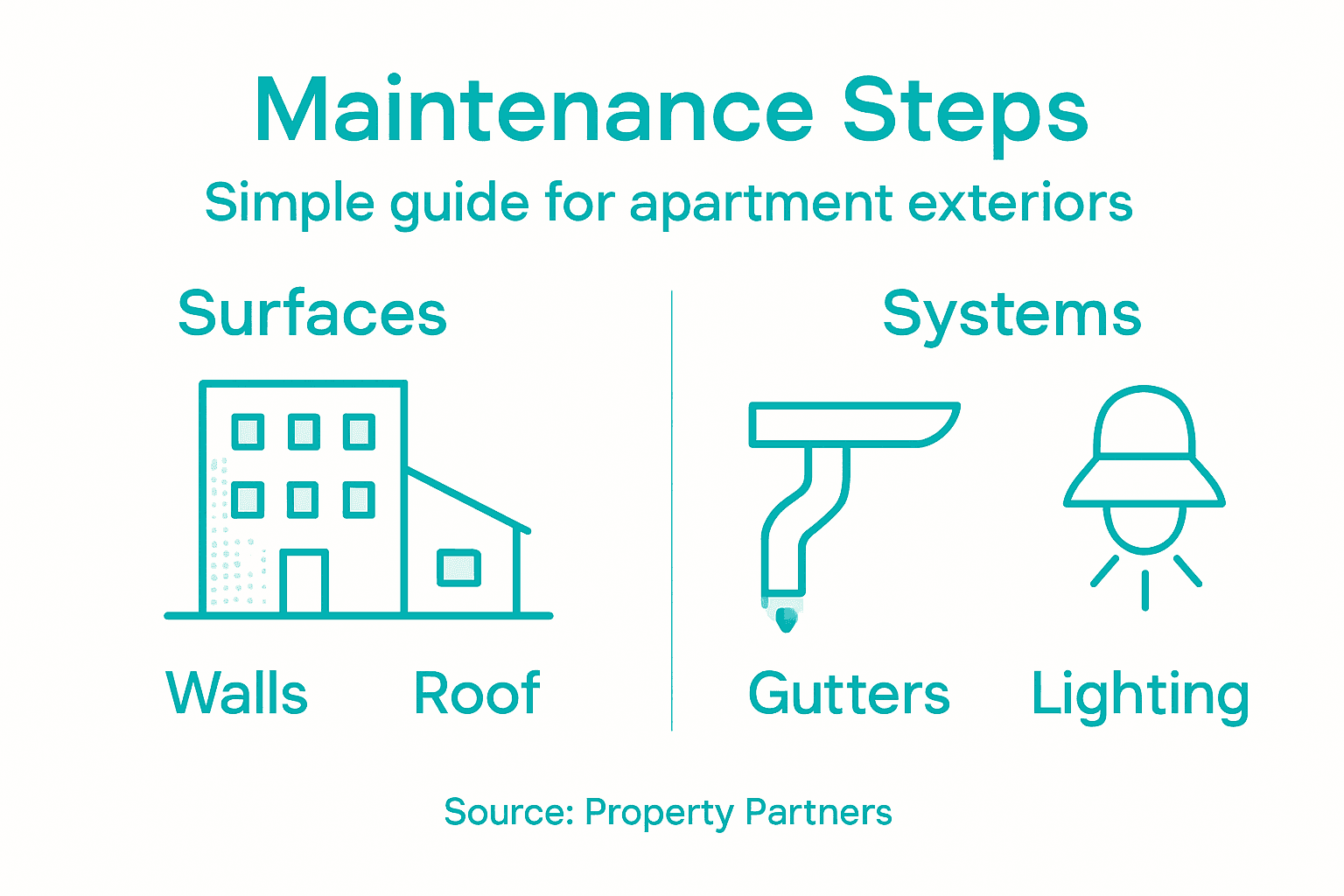 Infographic exterior maintenance checklist steps