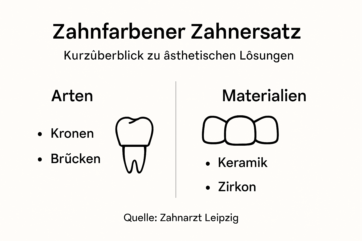 Überblick: Welche Zahnersatzarten gibt es und aus welchen Materialien werden sie gefertigt?