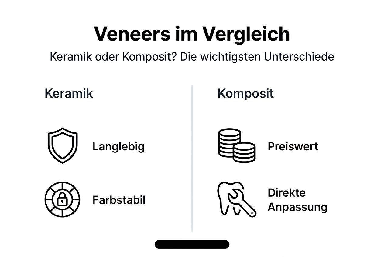 Übersicht: Unterschiede und Vorteile von Keramik- und Kompositveneers