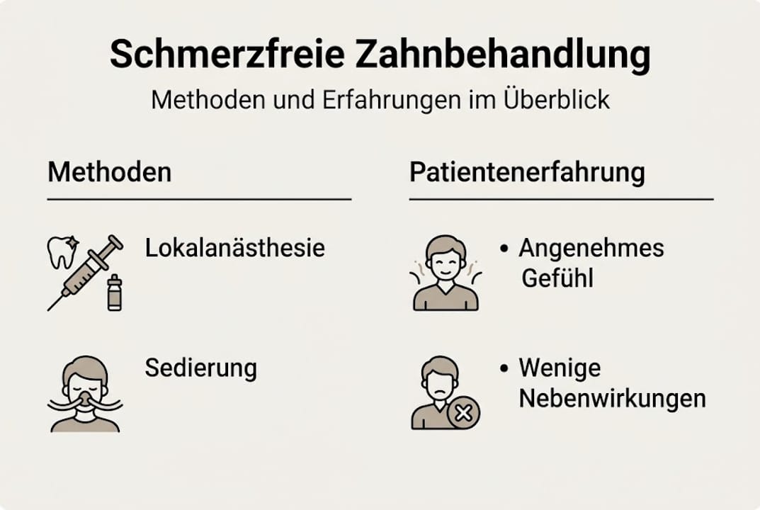 Infografik: Verschiedene Methoden und persönliche Erfahrungen bei der Zahnbehandlung