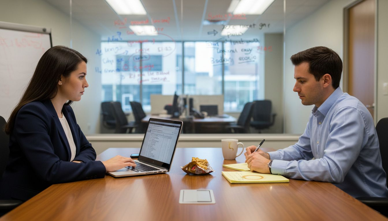 Marketers discussing PPC bidding strategies