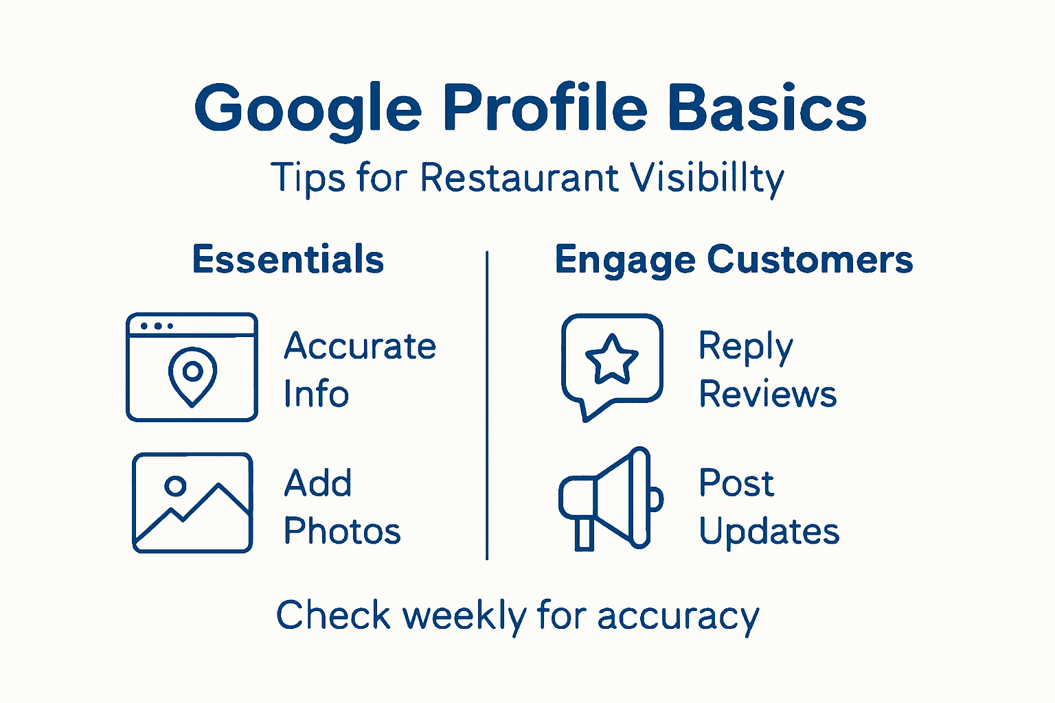 Infographic on optimizing restaurant Google profile