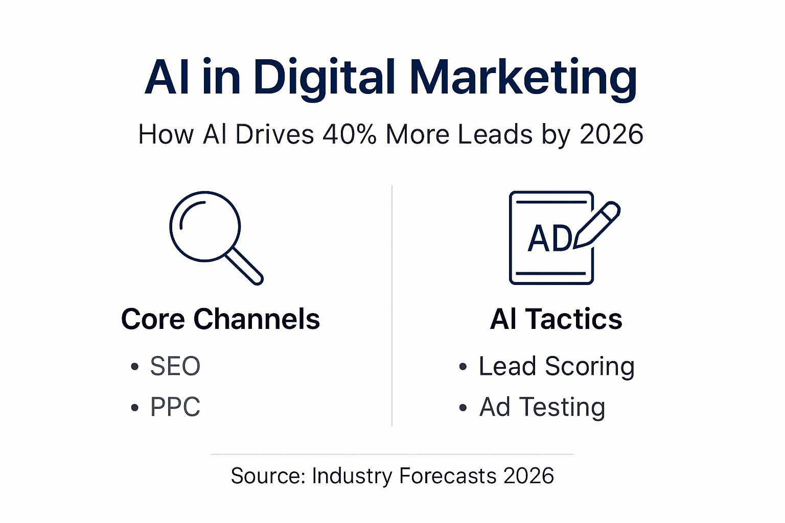 Infographic on AI and lead generation key factors
