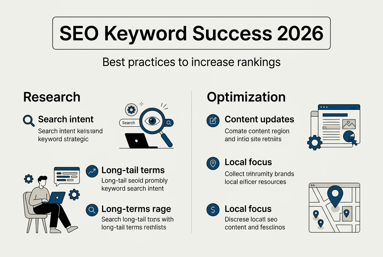Infographic of keyword strategy for SEO