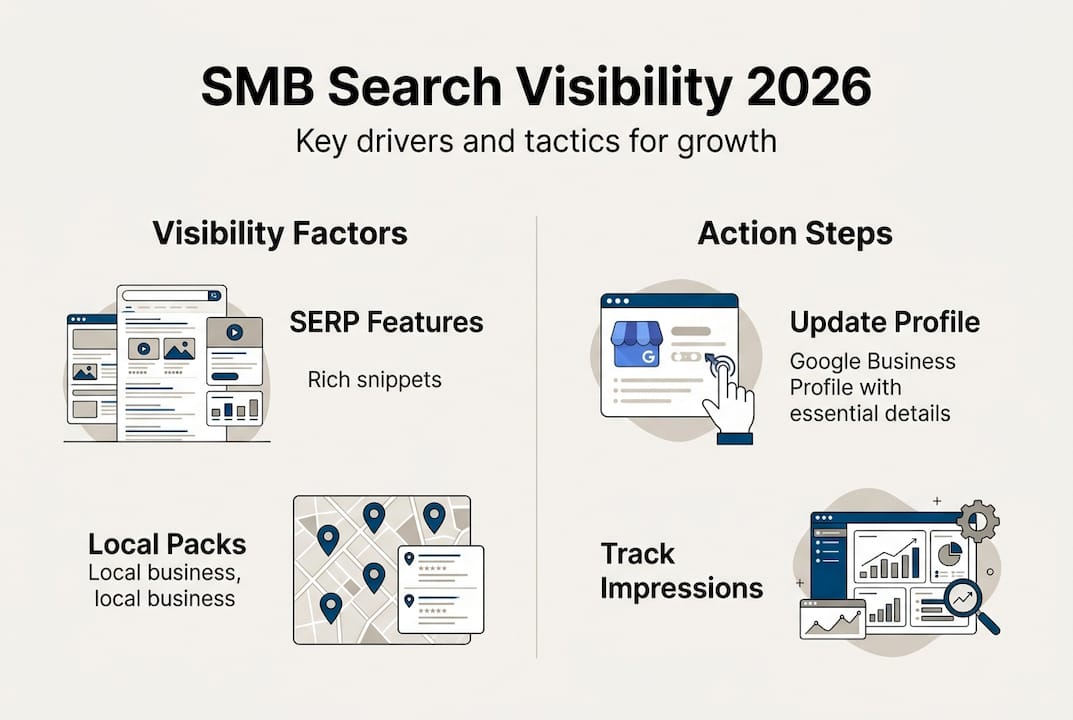Infographic SMB search visibility strategies 2026