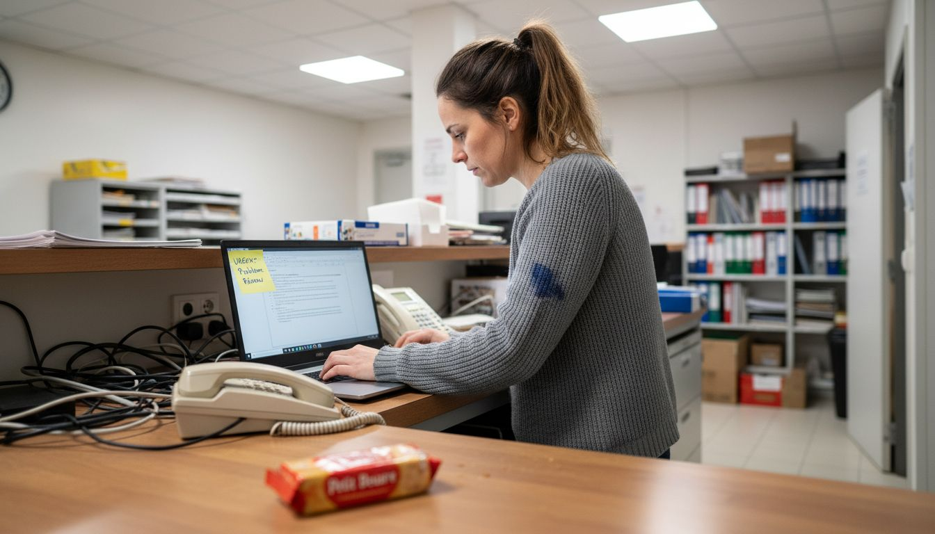 A technician installs a new digital tool at the town hall.