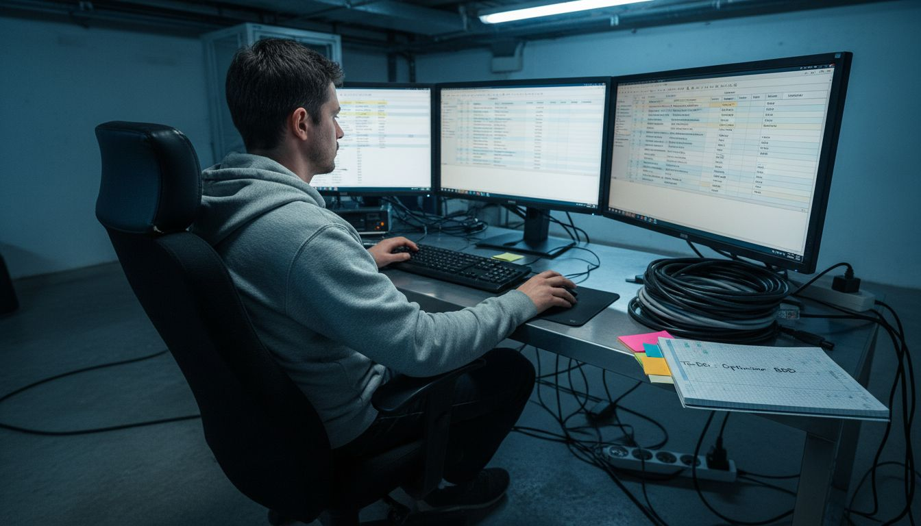 A developer reviews the various technical aspects of the web.