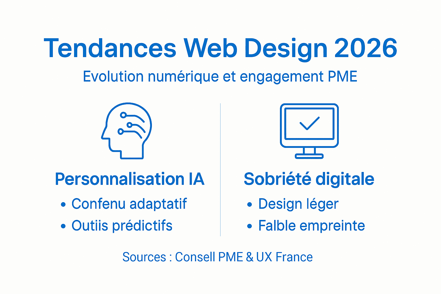 Web design trends for SMEs in 2026: an infographic to discover