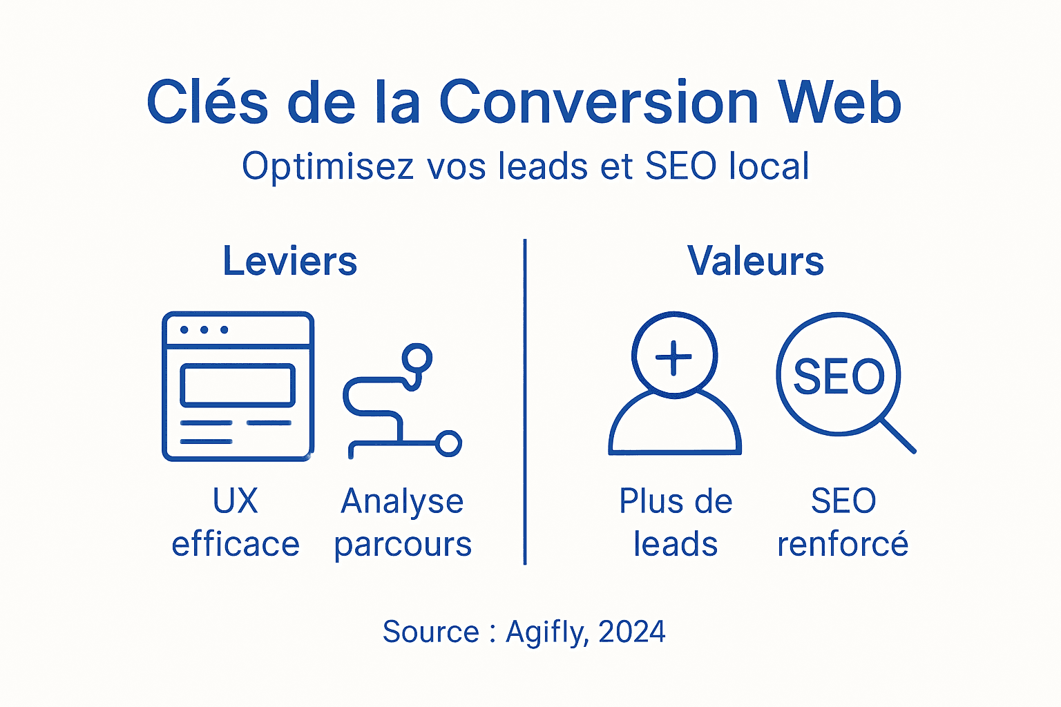 Infographic: the essentials of web conversion and the levers to activate