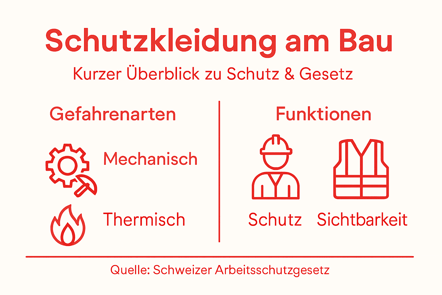 Infografik: Alle wichtigen Schutzkleidungen auf der Baustelle im Überblick