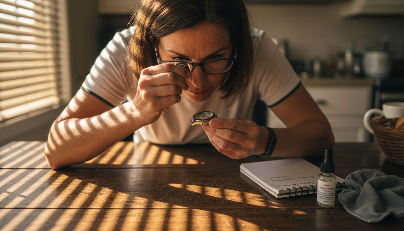 Inspecting Seiko parts for authenticity