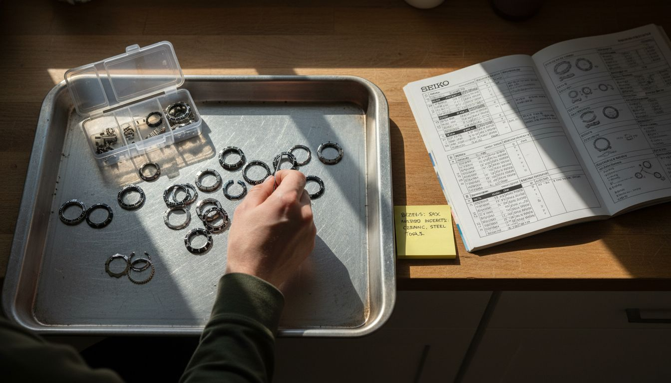 Seiko bezel inserts and cases compatibility display