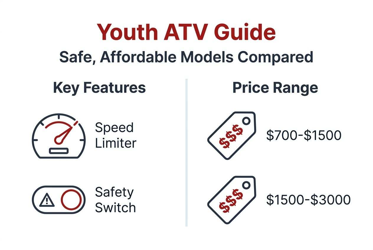 Infographic comparing youth ATV prices and safety