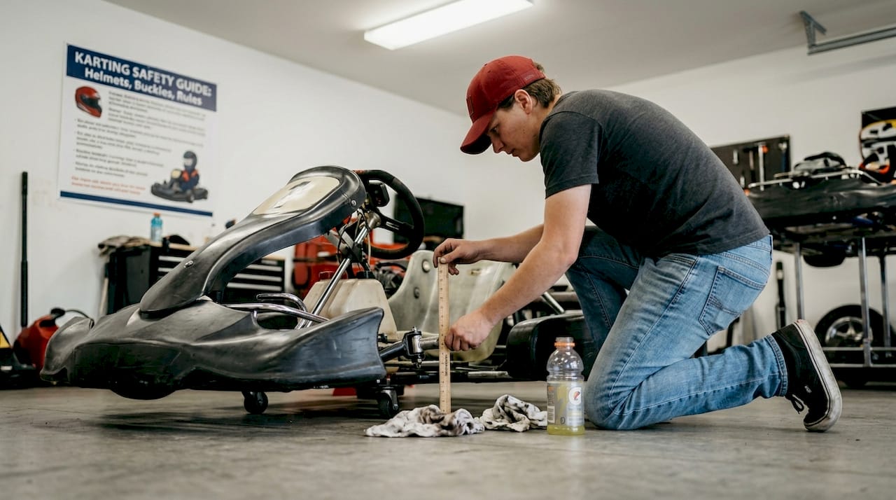 Go-kart low center of gravity demonstration