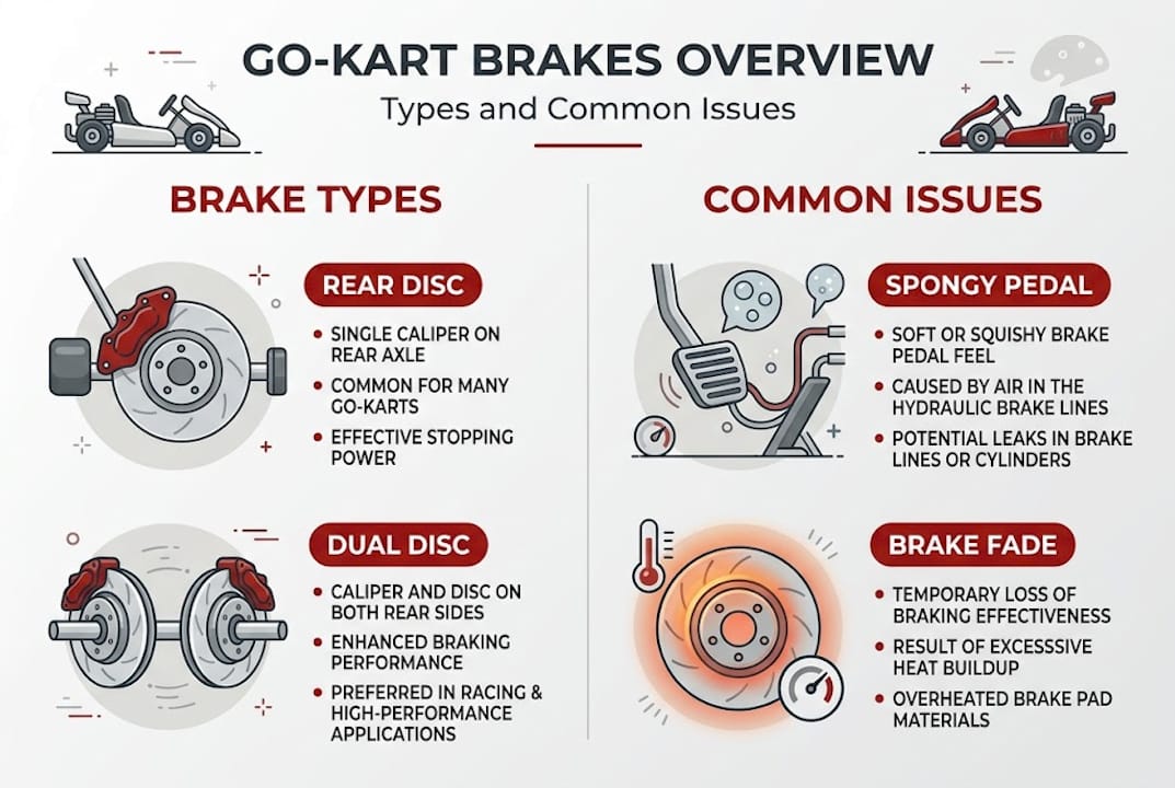 Infographic comparing brake types and issues