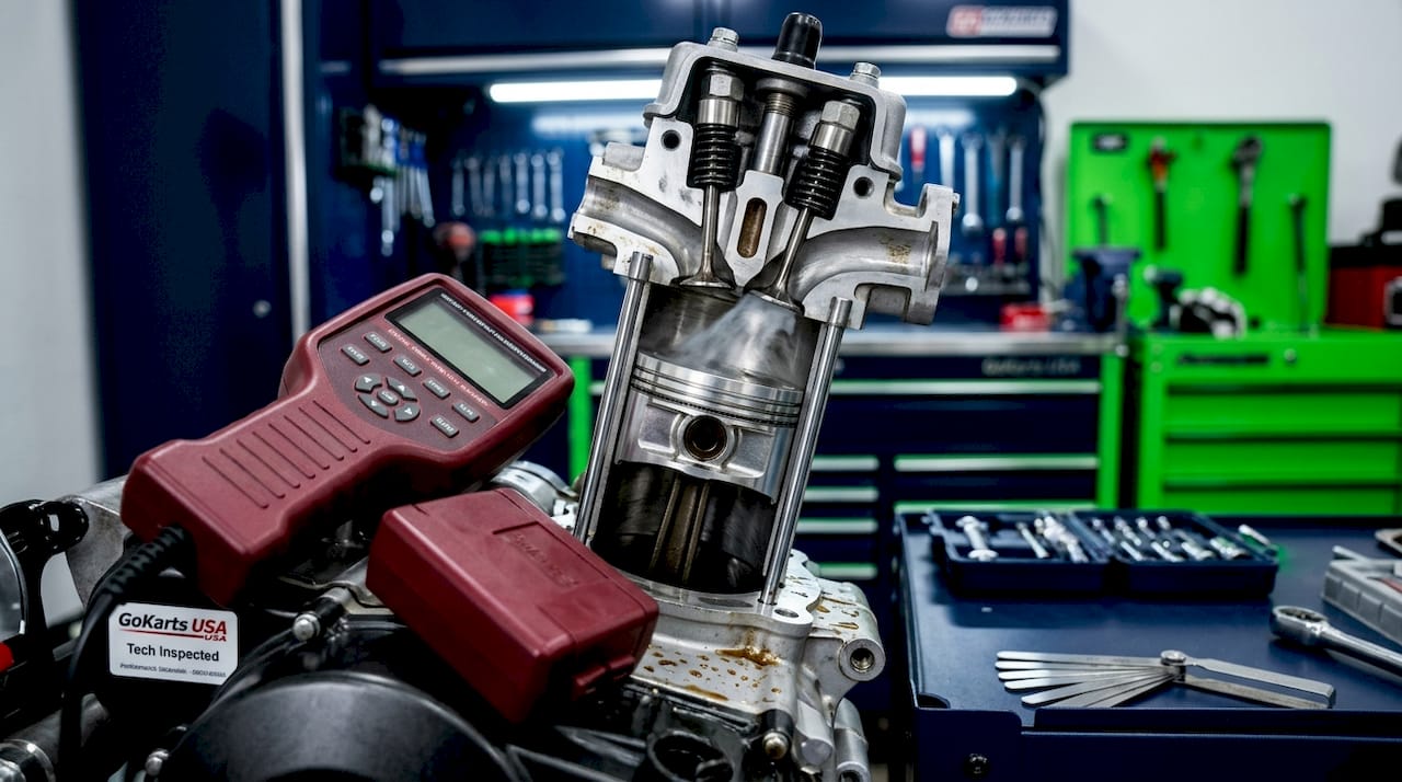Piston intake stroke in four-stroke engine