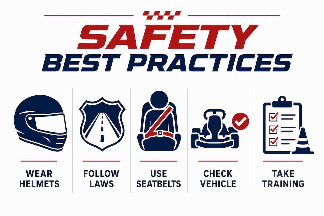 Infographic outlining best outdoor vehicle safety practices