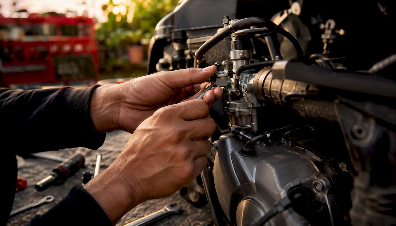 Hands tuning 50cc scooter engine component