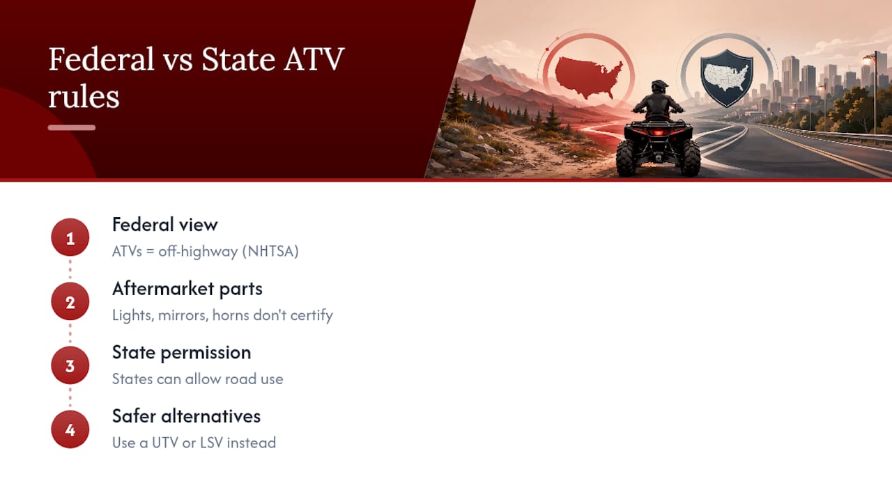 Federal classification versus state ATV permission