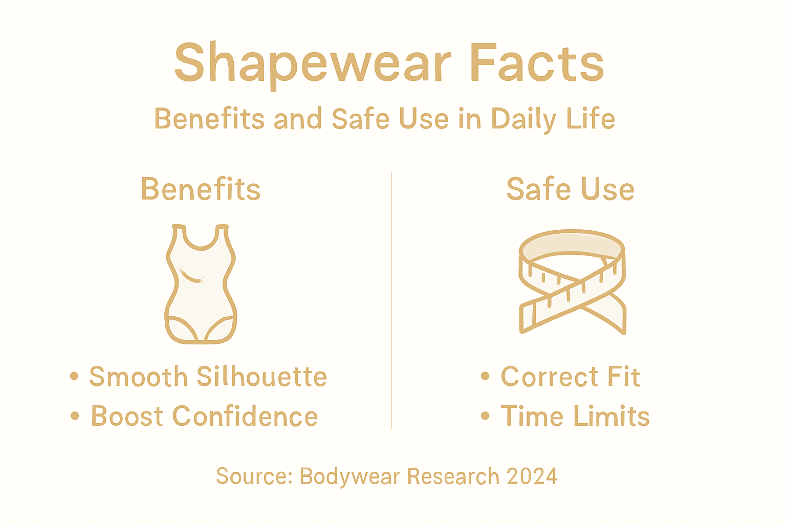 Infographic shapewear benefits and safe use