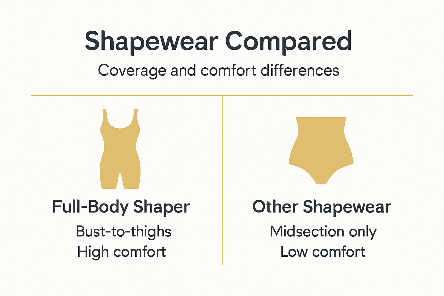 Infographic compares full-body and other shapewear