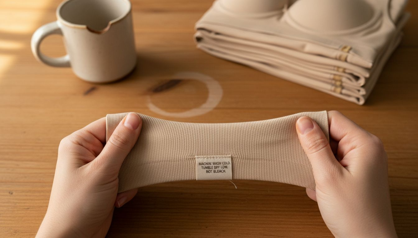 Close-up seamless shapewear fabric in hands