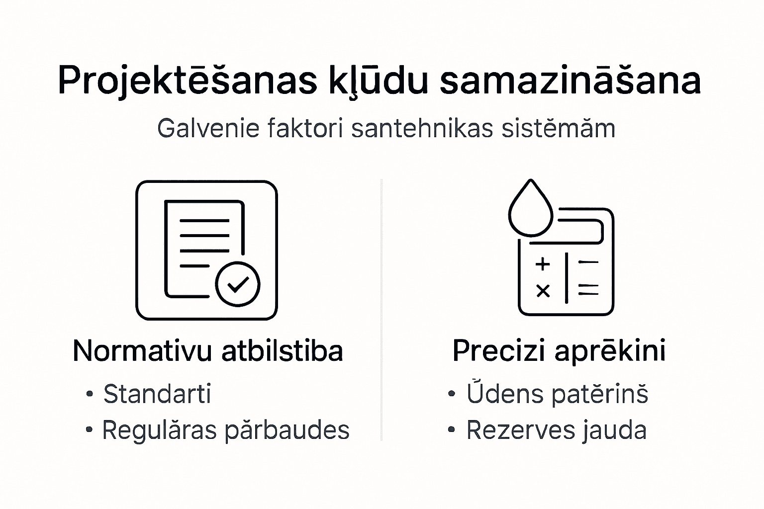 Infografika: svarīgākie aspekti, kas palīdz izvairīties no kļūdām santehnikas projektēšanā